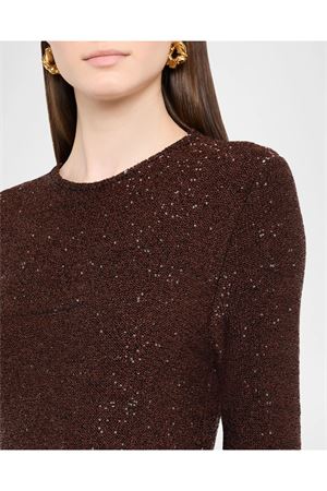 Abito midi con paillettes marroni FABIANA FILIPPI | ABD225F573L6571269